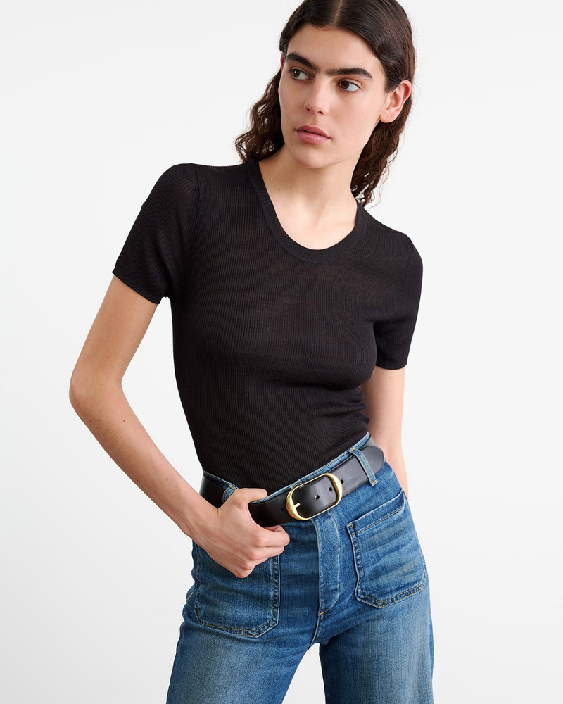 NILI LOTAN Araceli Silk Knit Tee outlook