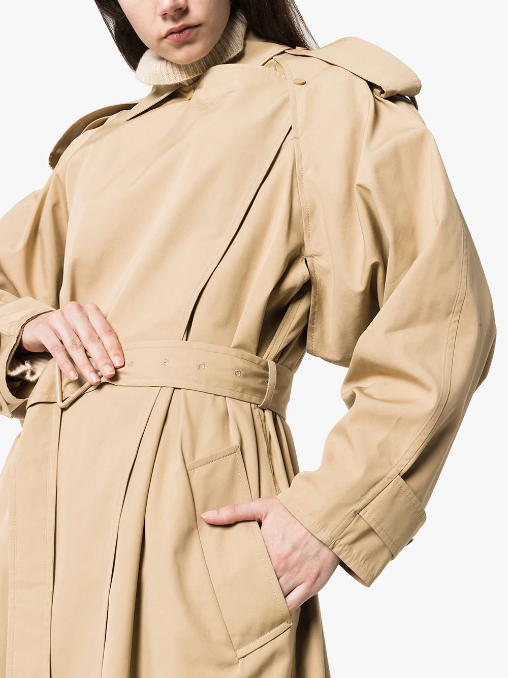 belted trench coat - 5