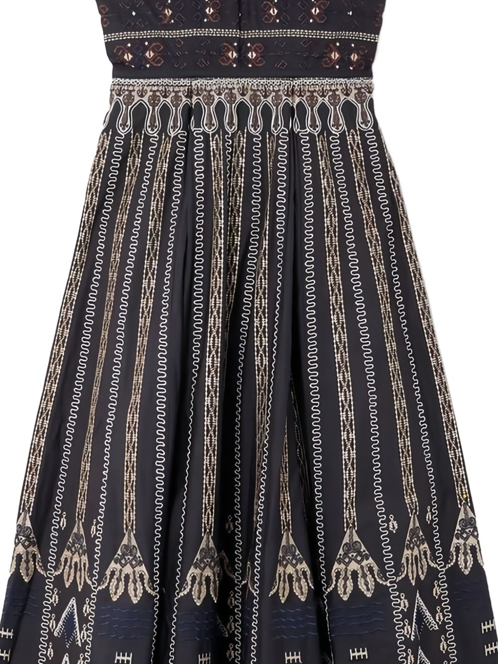 embroidered bustier midi dress - 2