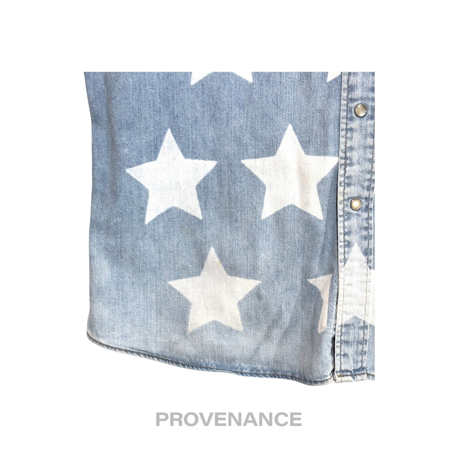 Saint Laurent Paris SLP Western Denim Shirt - Stars S - 7