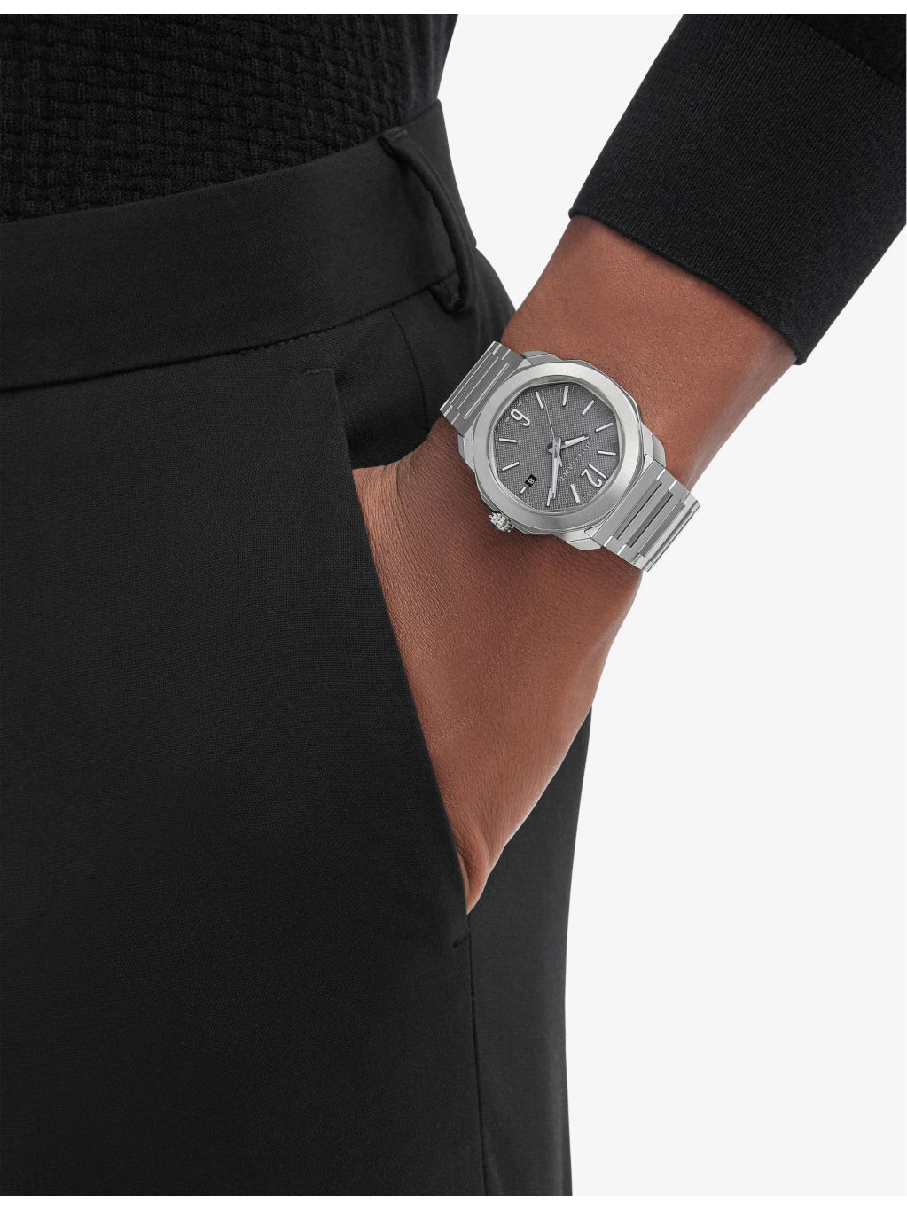 RE00020 Octo Roma Chronograph stainless-steel automatic watch - 4