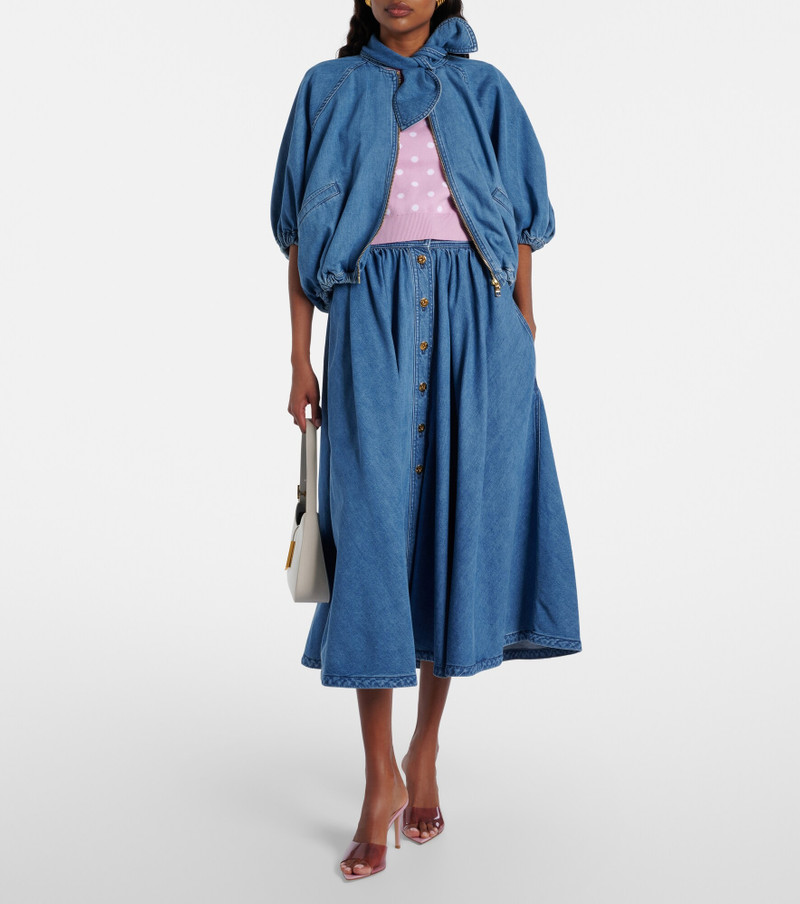 PATOU Denim midi skirt outlook