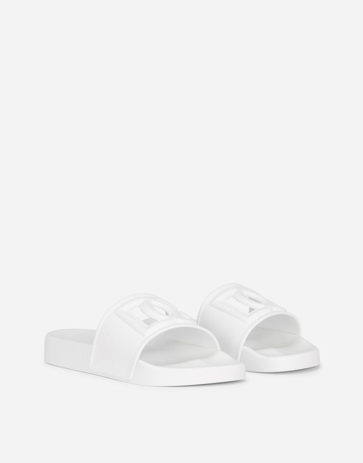 Rubber beachwear sliders with DG logo - 2