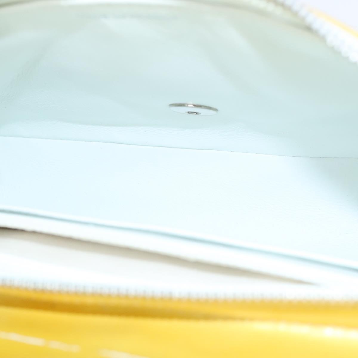 CHANEL Matelasse Backpack Patent Leather Yellow Silver CC - 10
