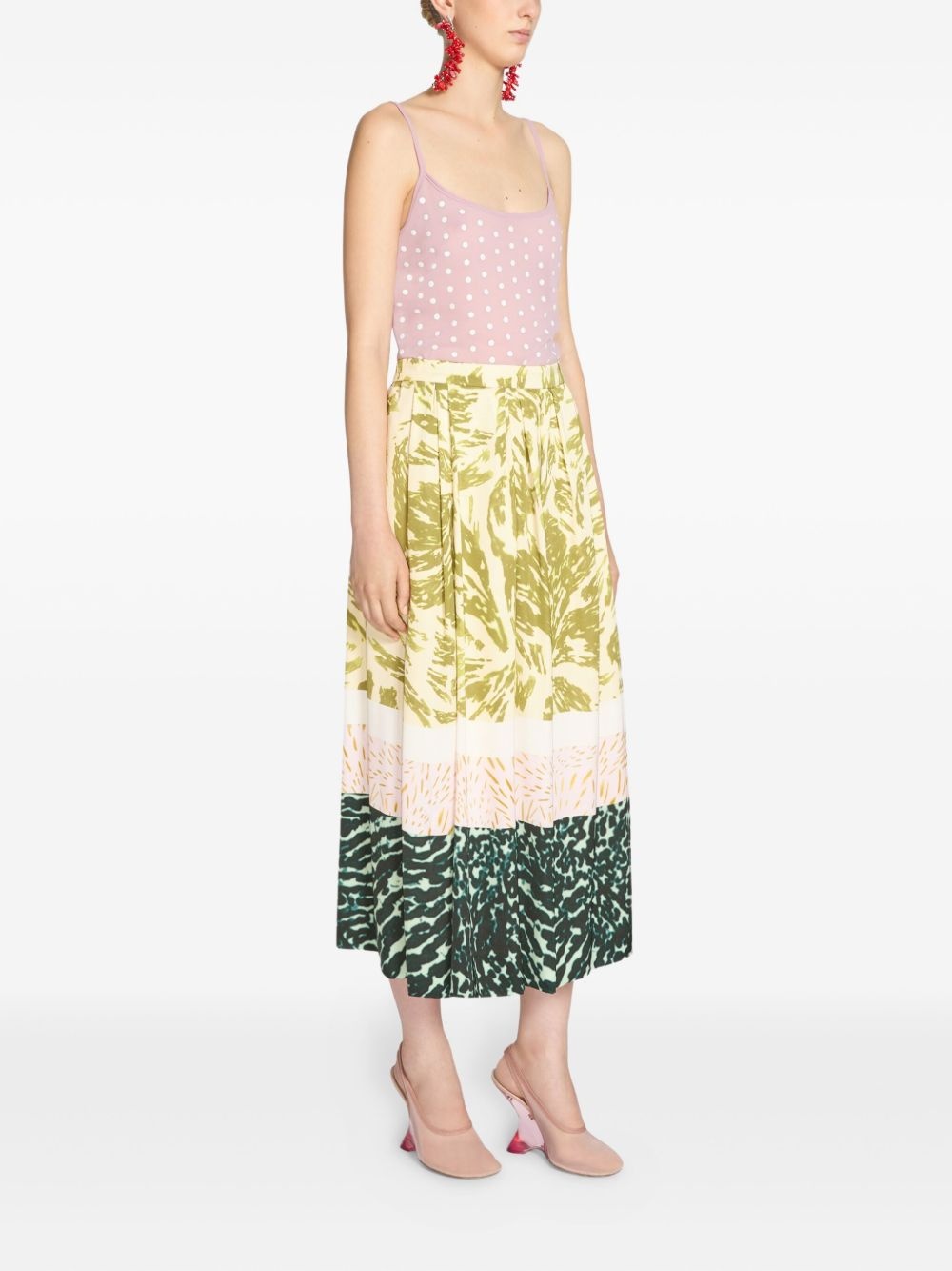 pleated maxi skirt - 3