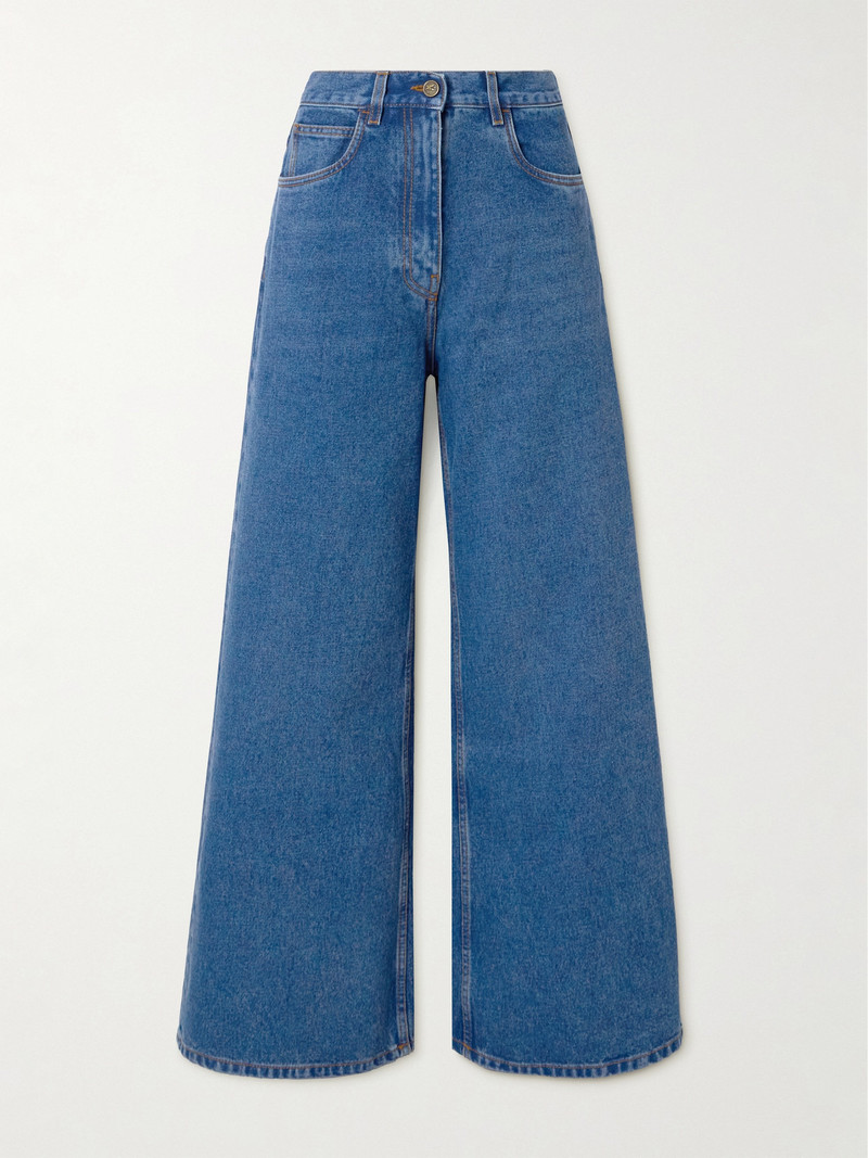 High-rise Wide-leg Denim Jeans 1