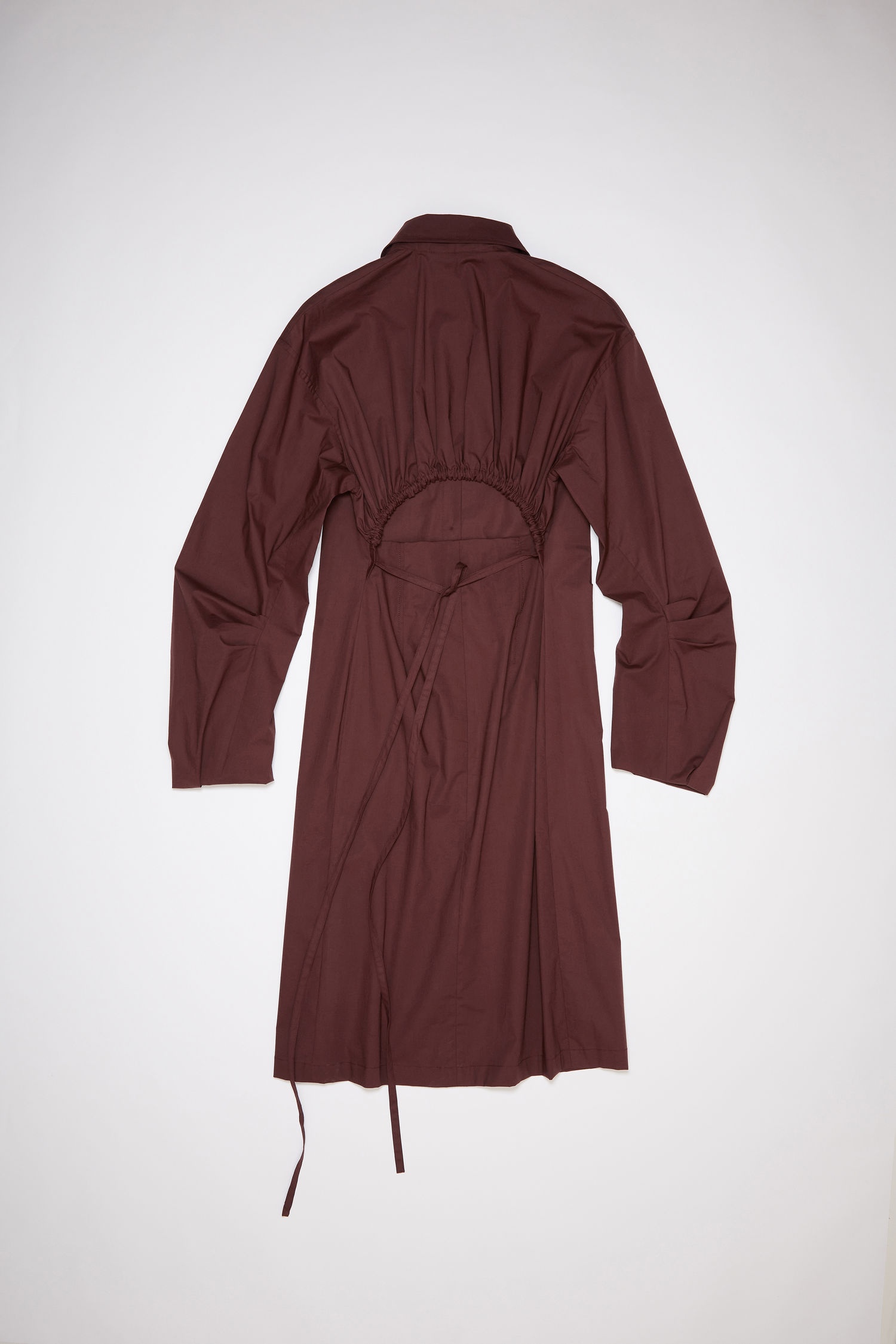 Cotton shirt dress - Aubergine purple - 5