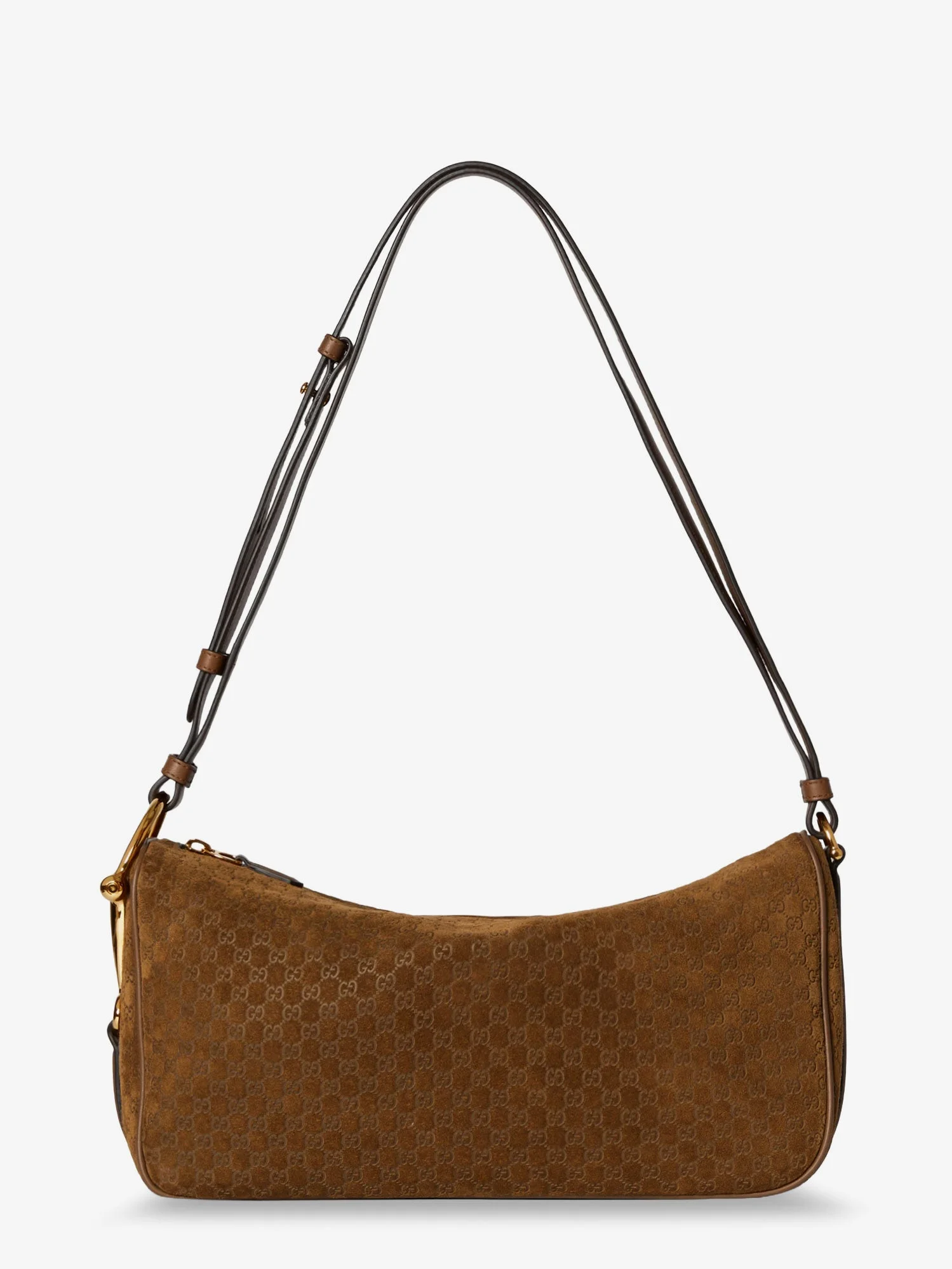 Gucci Half Horsebit Suede Shoulder Bag - 1