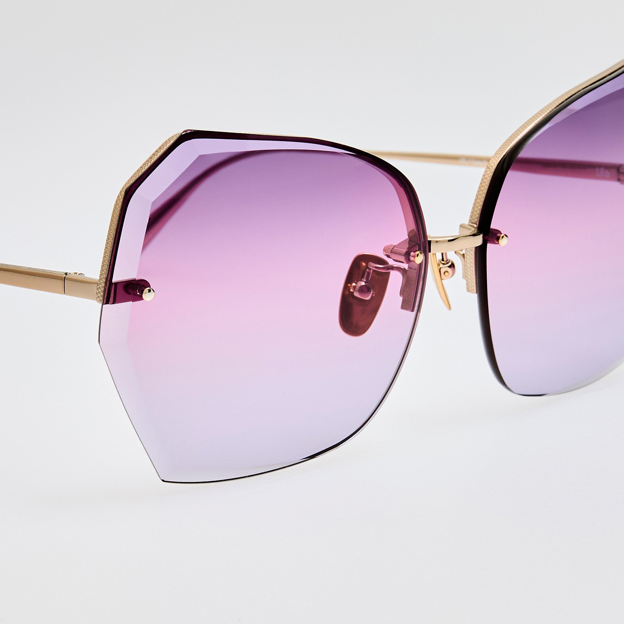 Lila Sunglasses in Purple and Gold - 4