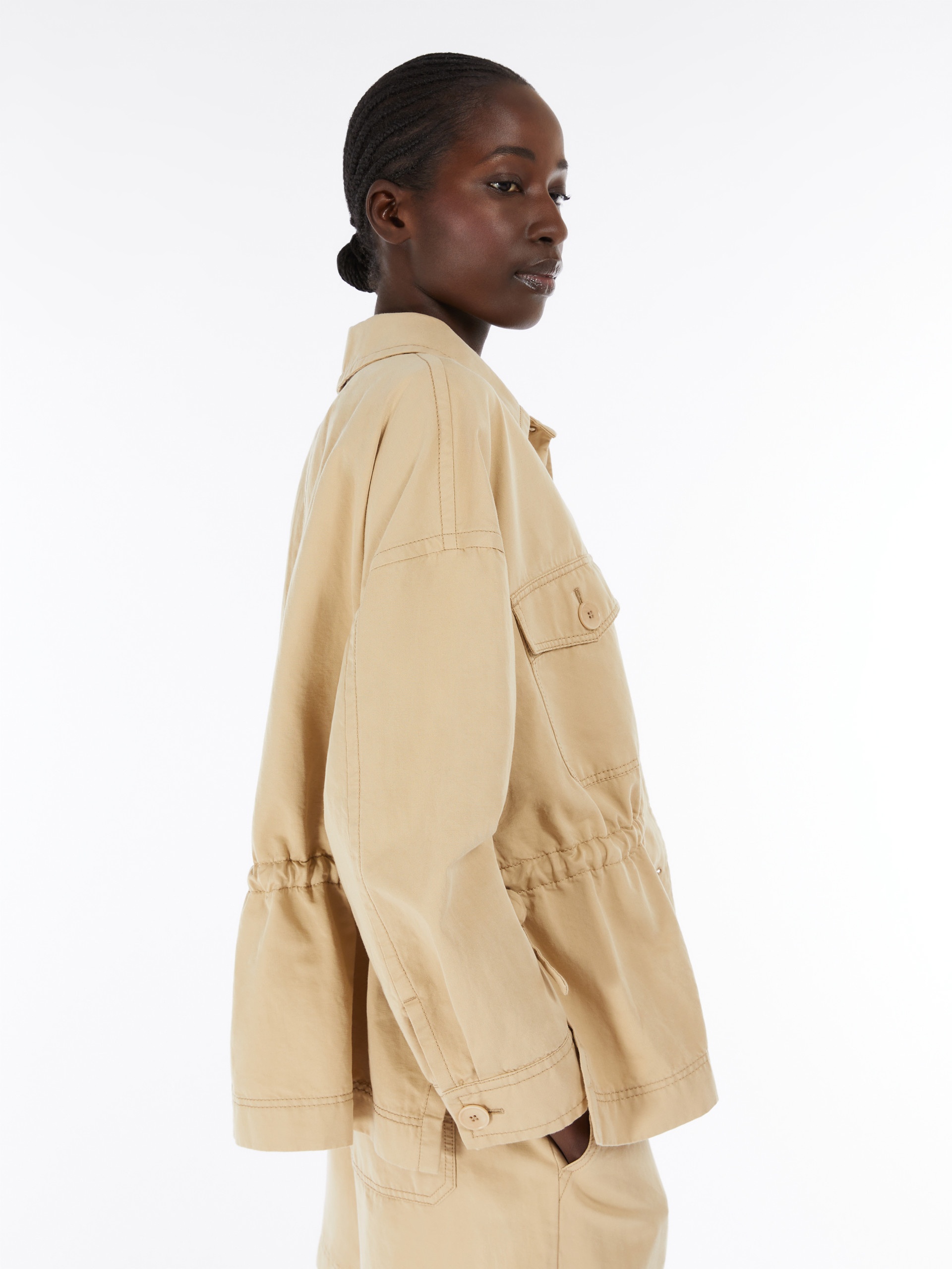 EGER Cotton and linen jacket with drawstring - 5