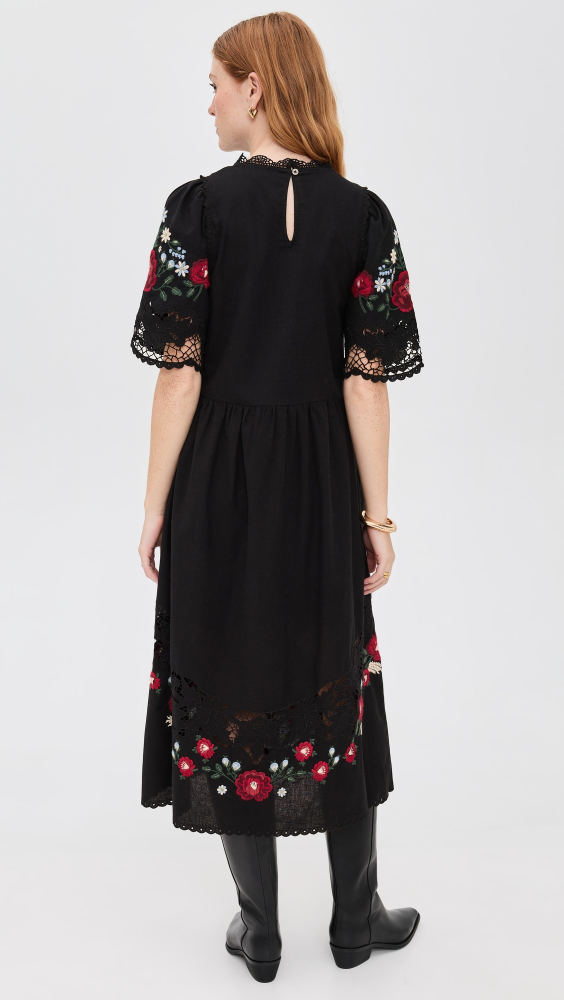Rosaline Embroidery Midi Dress - 2