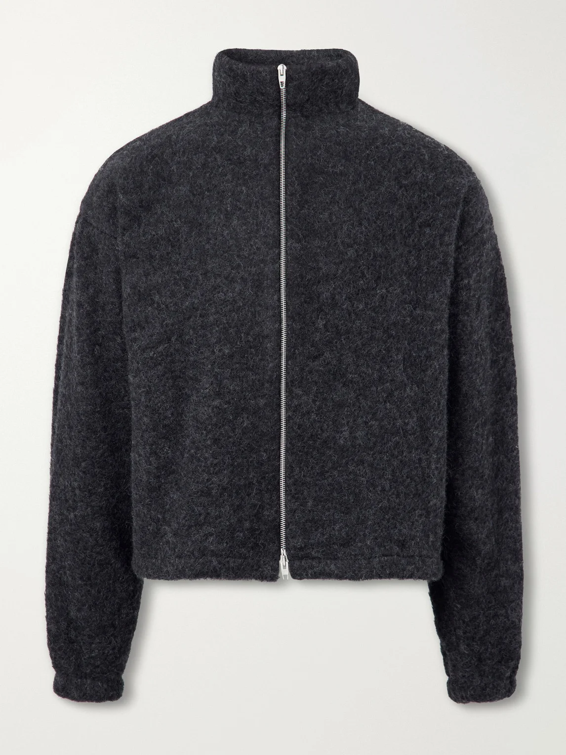 Brushed Wool-Blend Blouson Jacket - 1
