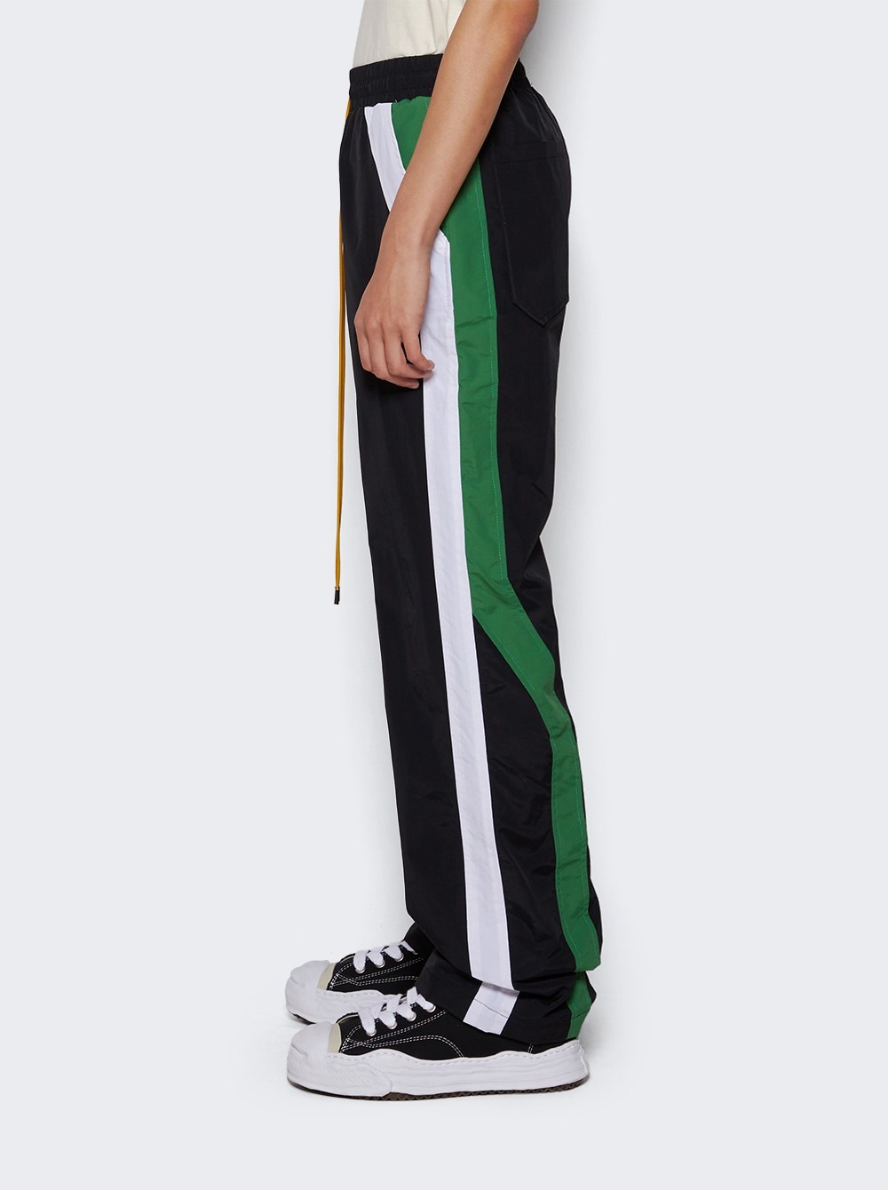 Color Block Track Pant Black And White - 4