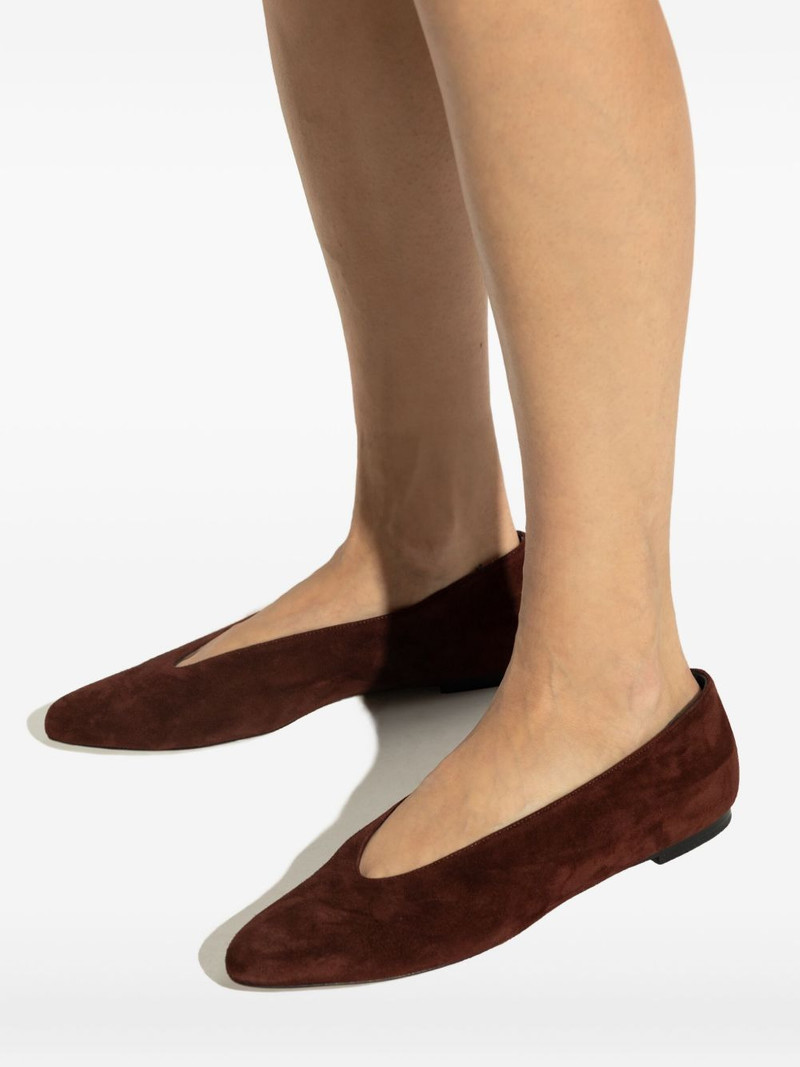 suede pointed-toe flats 4