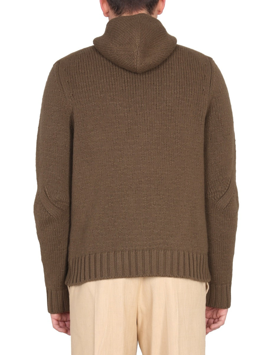 Bottega Veneta Men Textured Jersey With Hood - 2