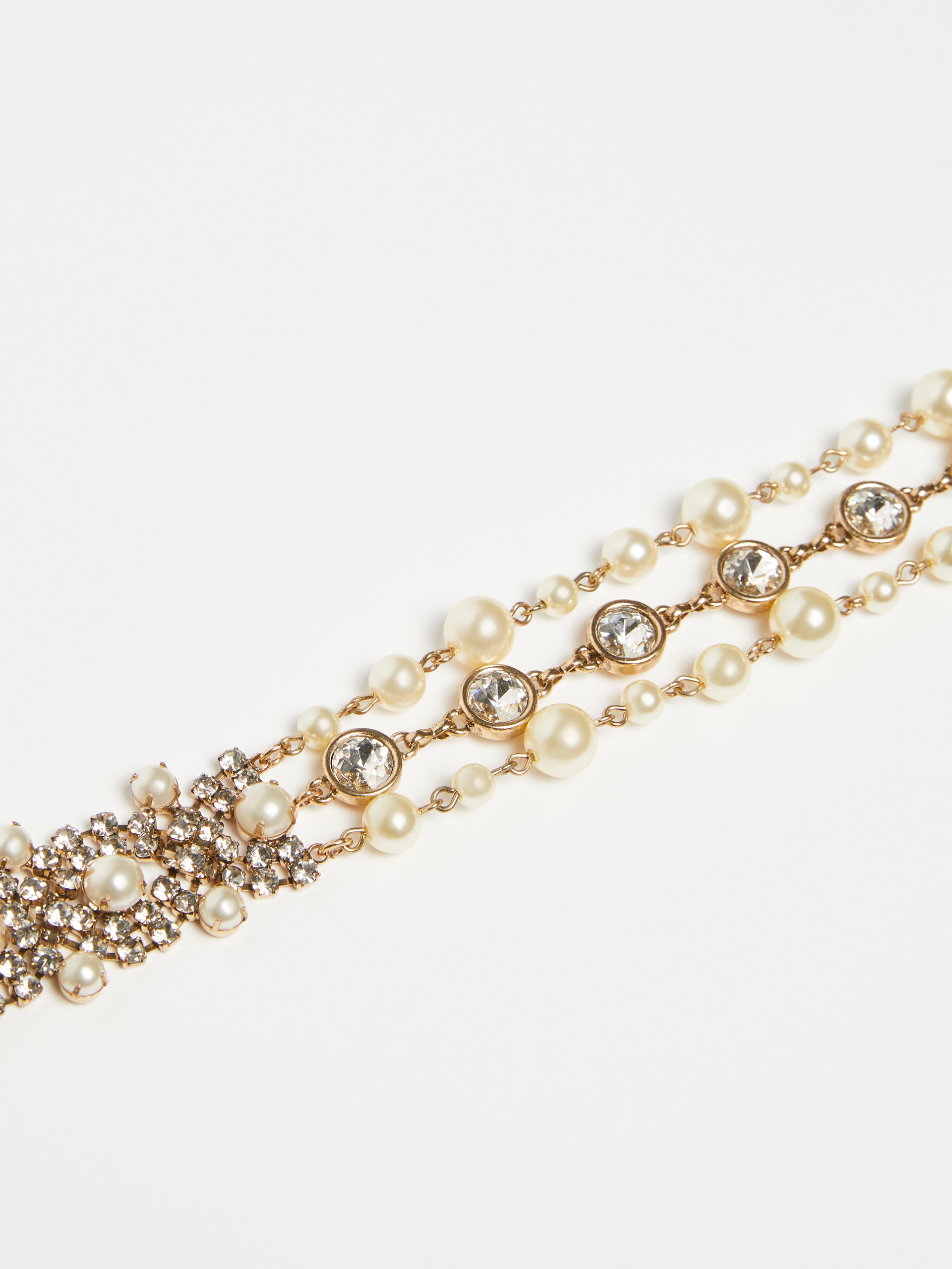 QUARZO Bejewelled pearl and rhinestone belt - 2