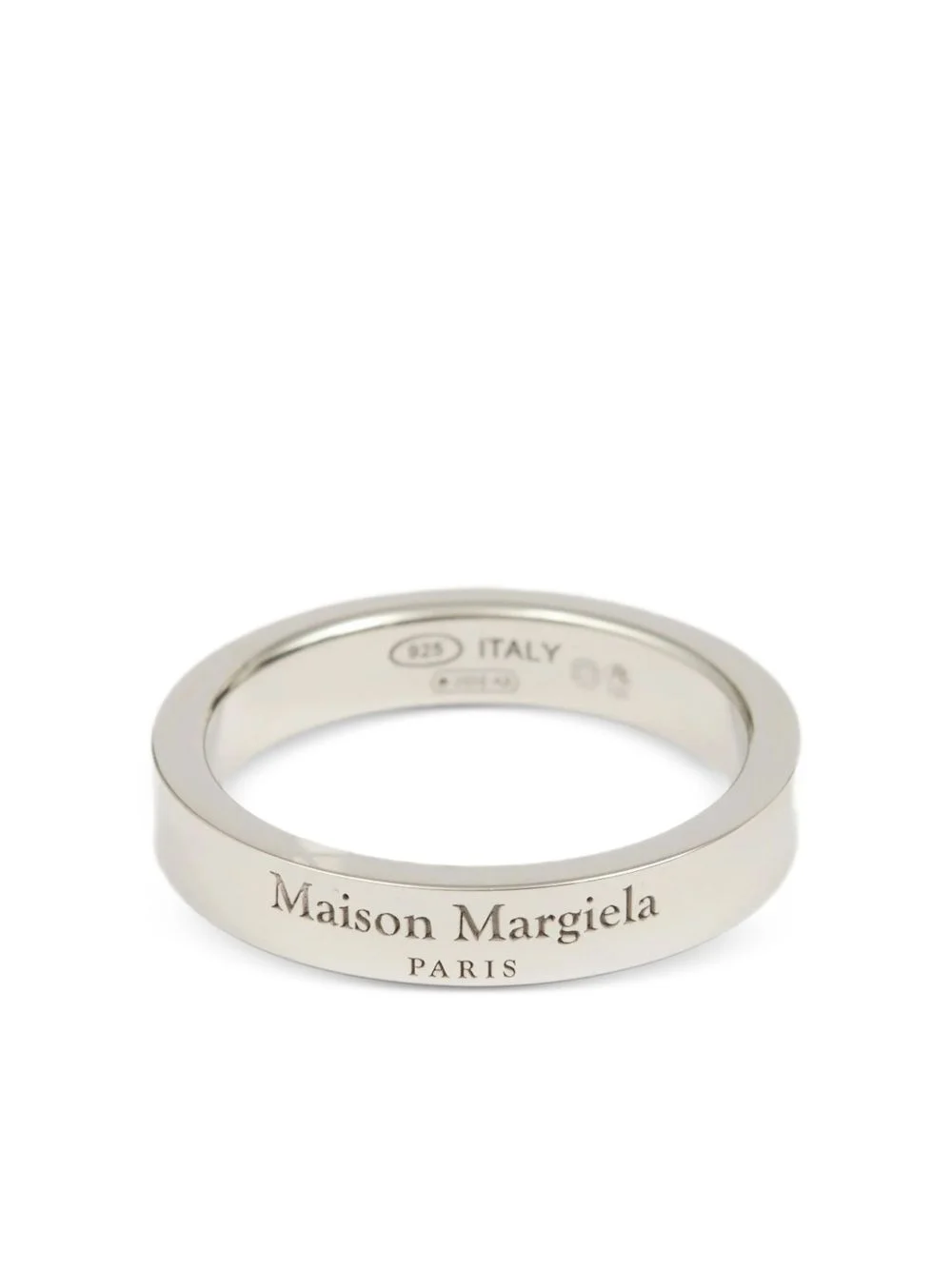 engraved-logo band ring - 1