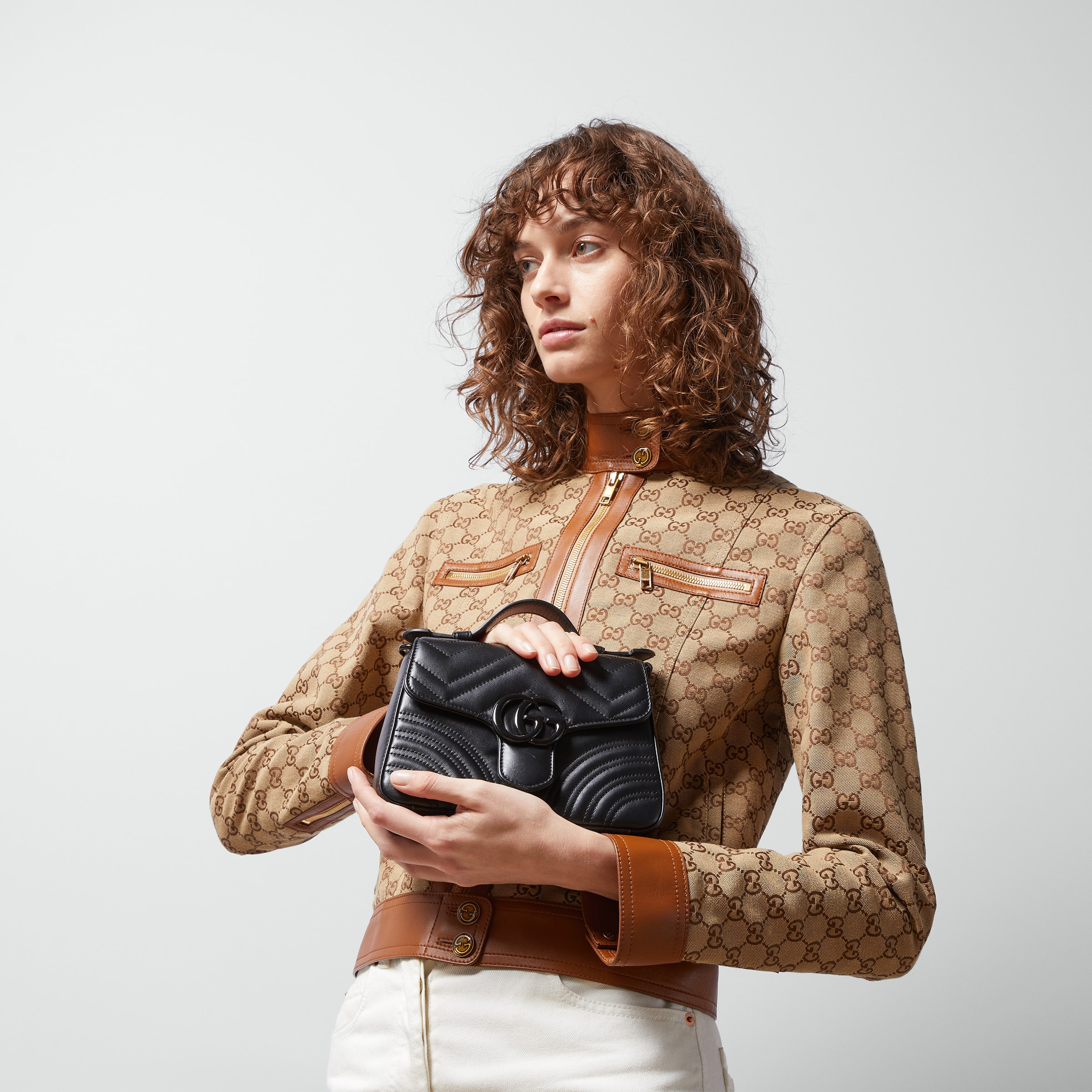 GG Marmont mini top handle bag - 3