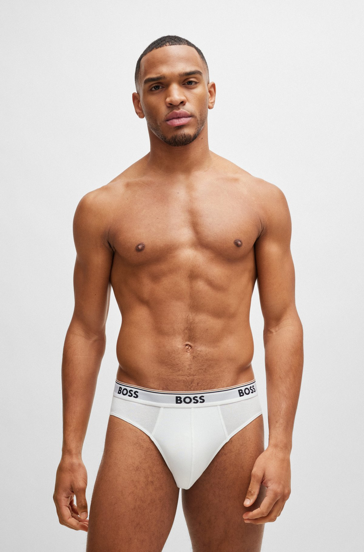 THREE-PACK OF STRETCH-COTTON BRIEFS WITH LOGO WAISTBANDS - 2
