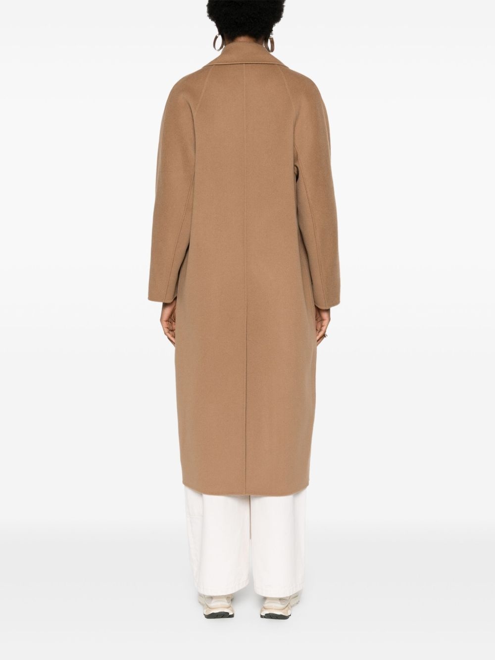 double-breasted virgin wool coat - 4