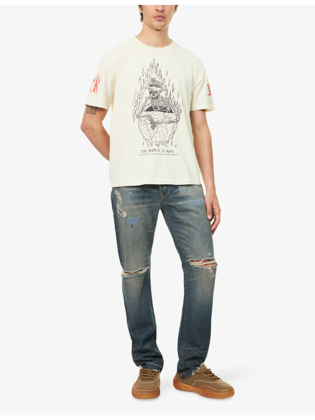 The World Is Ours Graphic-Print Cotton T-Shirt - 2