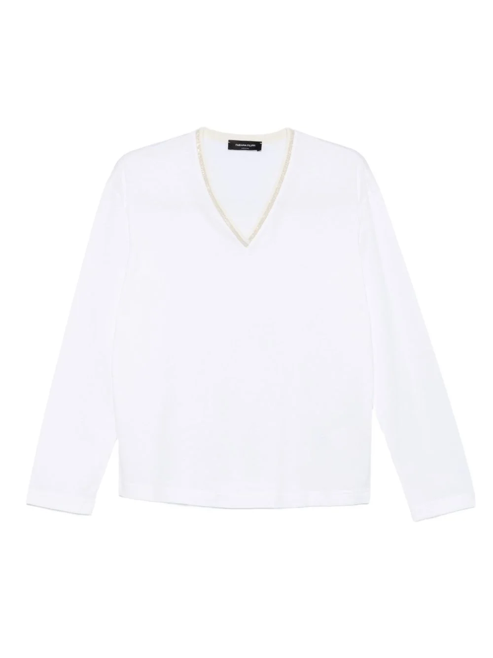 embellished V-neck T-shirt - 1