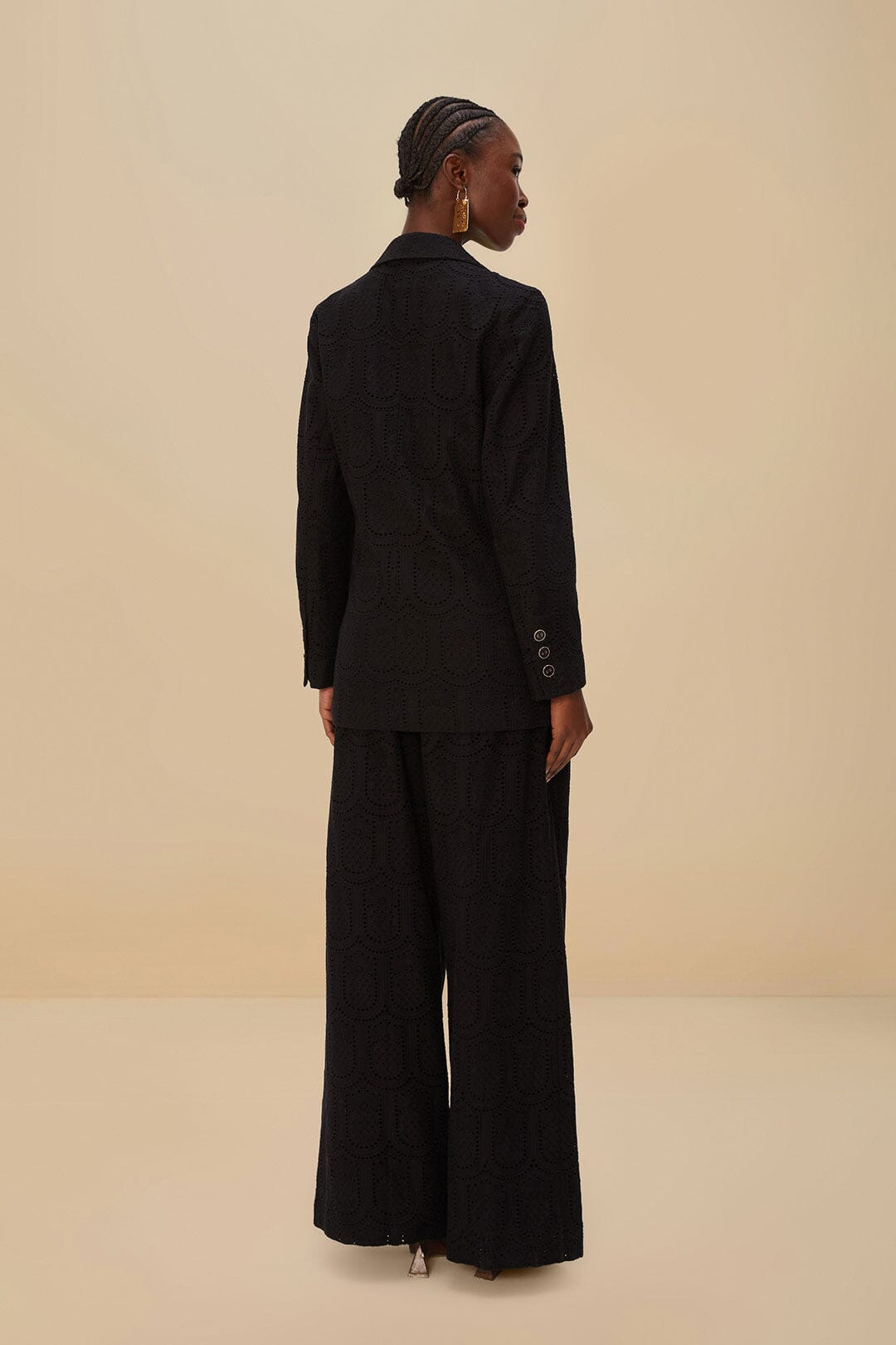 Black Eyelet Pants - 3