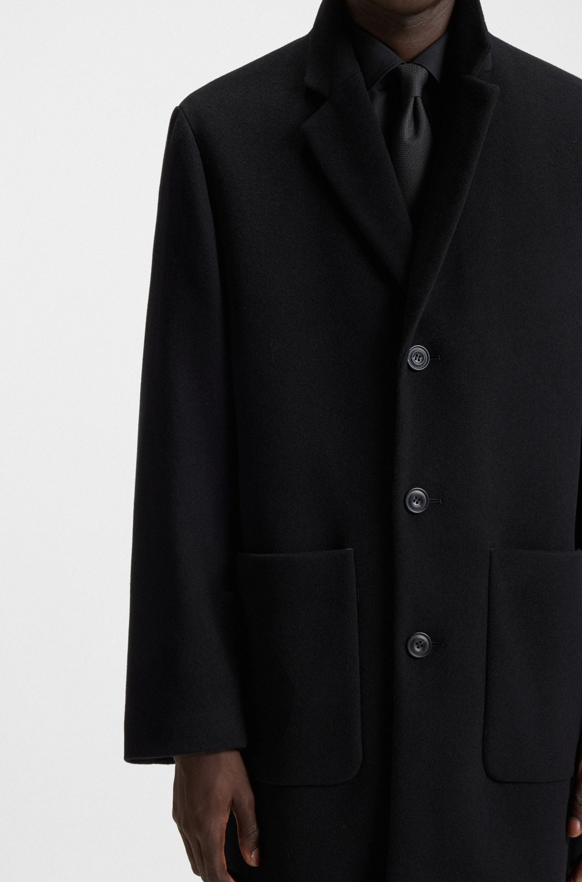 REGULAR-FIT COAT IN A WOOL BLEND - 6