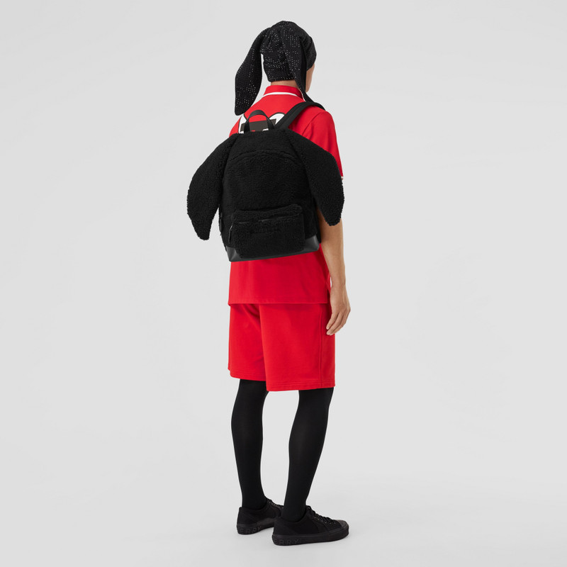 Rabbit Detail Fleece Backpack 6
