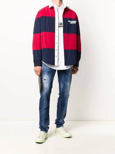 DSQUARED2 striped lightweight jacket outlook