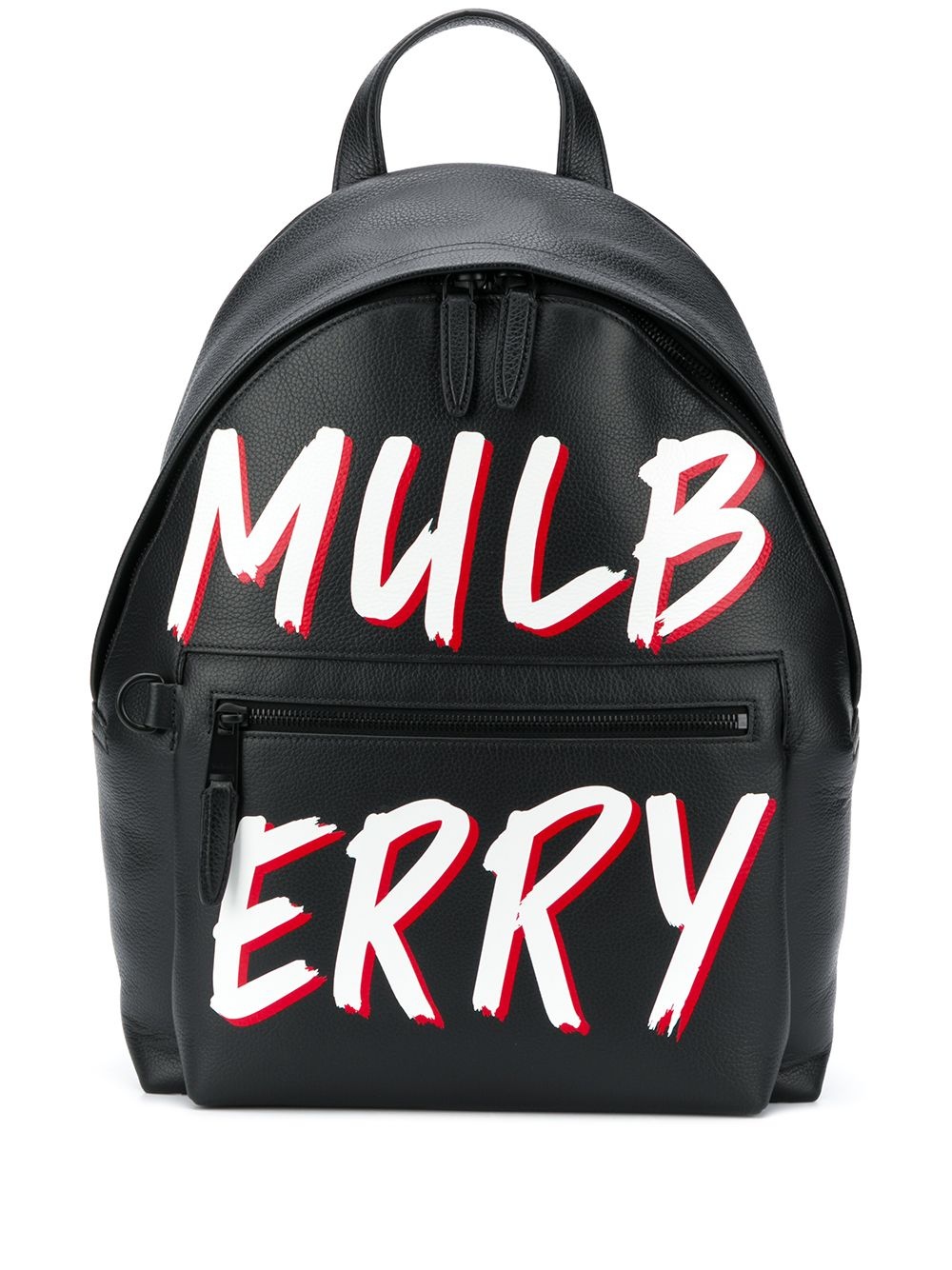 logo-print zipped backpack - 1