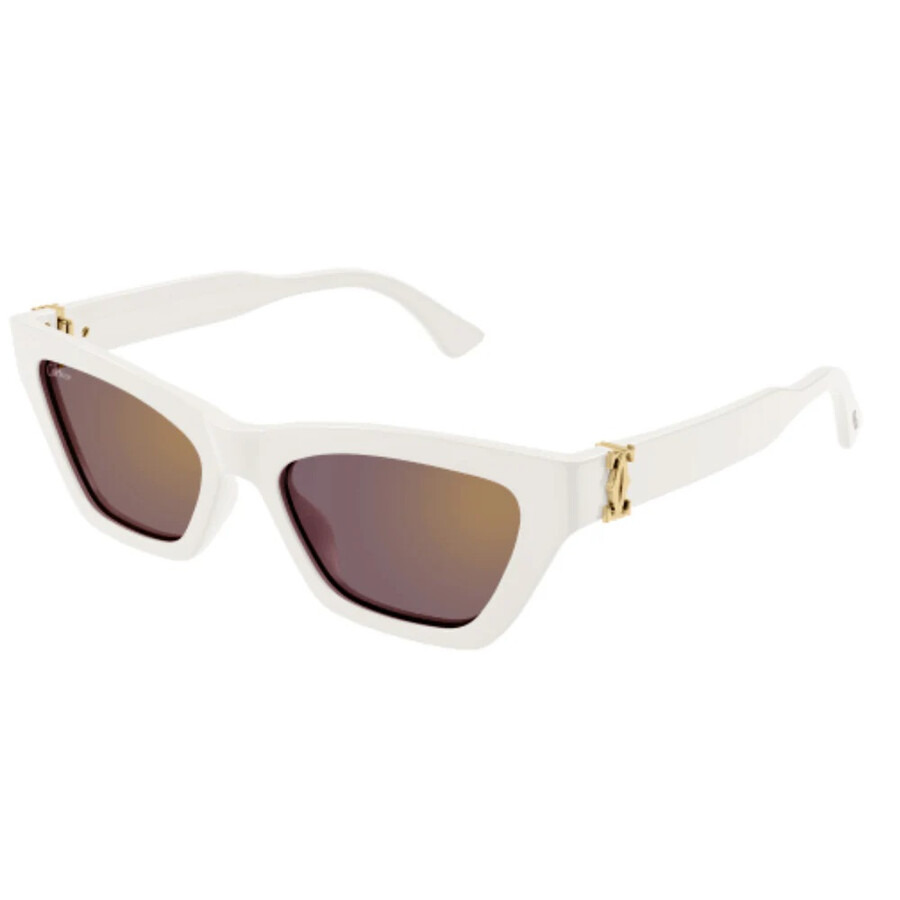 Cartier C Decor Red Multi Tra Cat Eye Ladies Sunglasses CT0437S 004 53 - 1