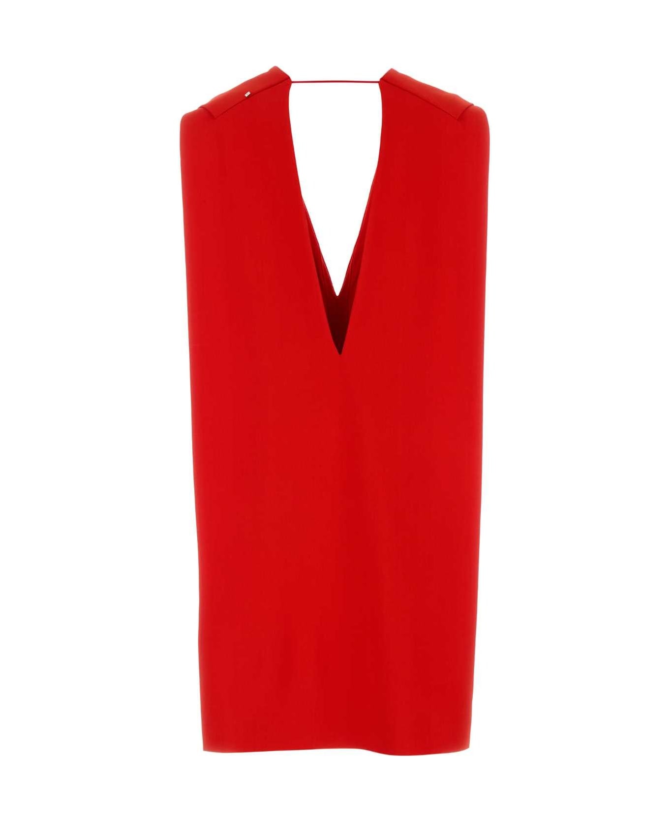 Red Stretch Viscose Agrume1234 Mini Dress - 2