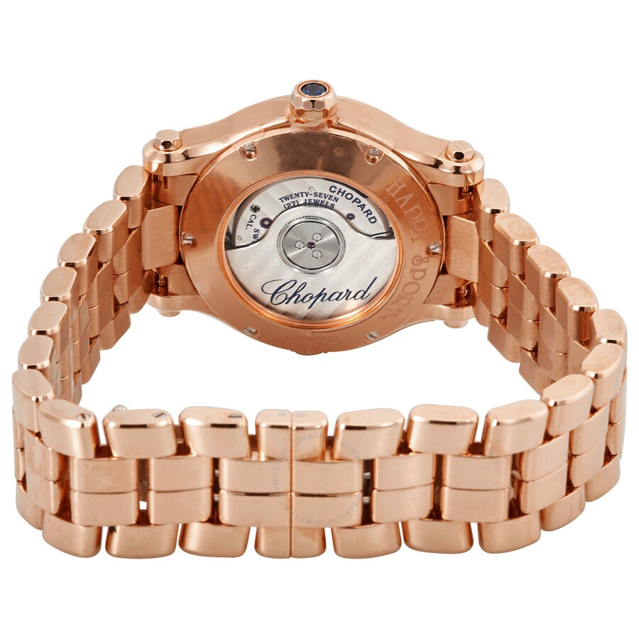 Chopard Happy Sport Silver Dial 18 Carat Rose Gold Ladies Watch 274893-5004 - 3