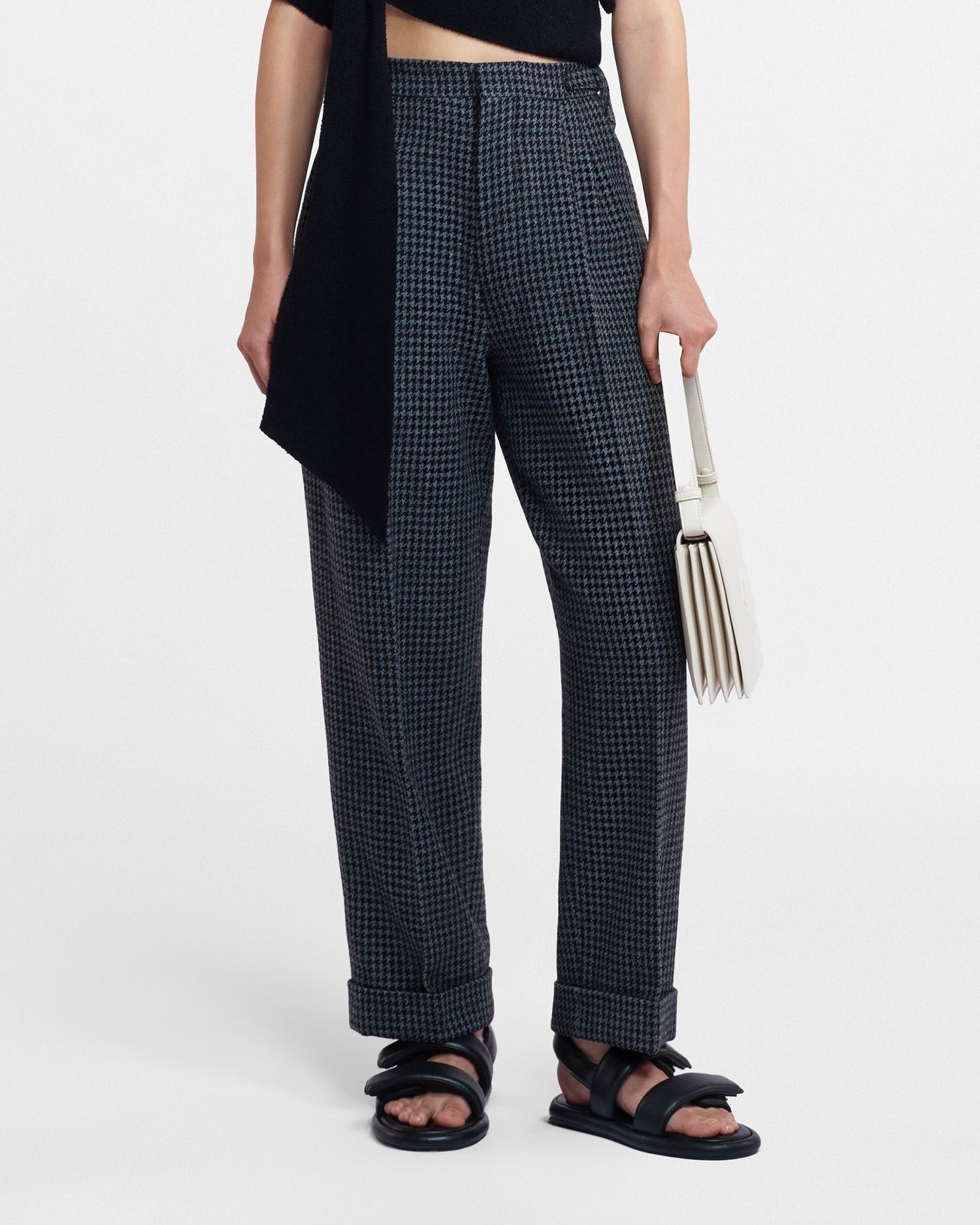 Houndstooth Wool Pants - 3