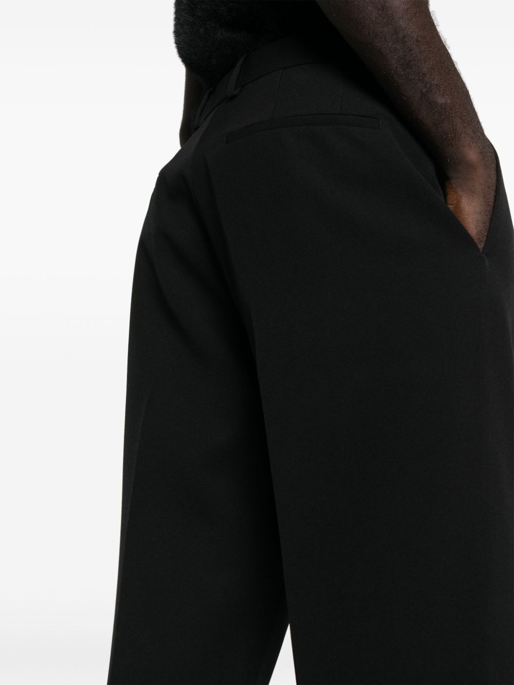pressed-crease wool trousers - 5