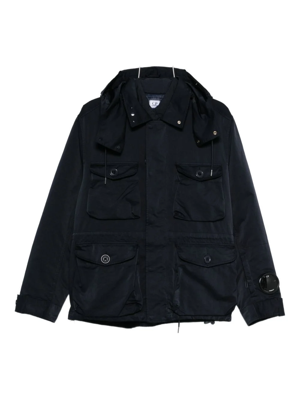 patch-pocket hooded jacket - 1