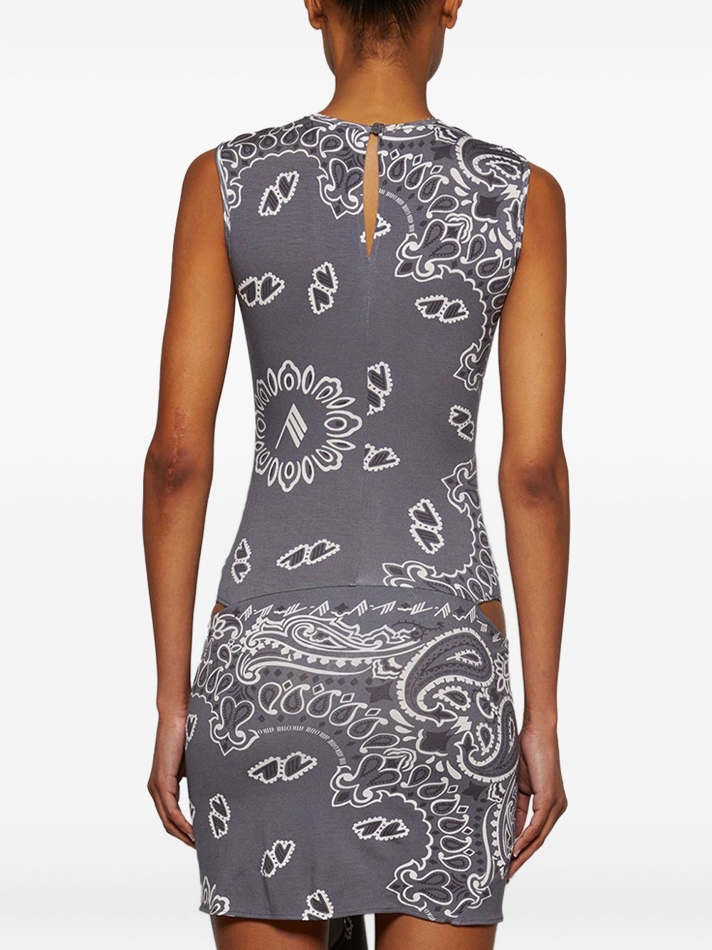 bandana-print mini dress - 5
