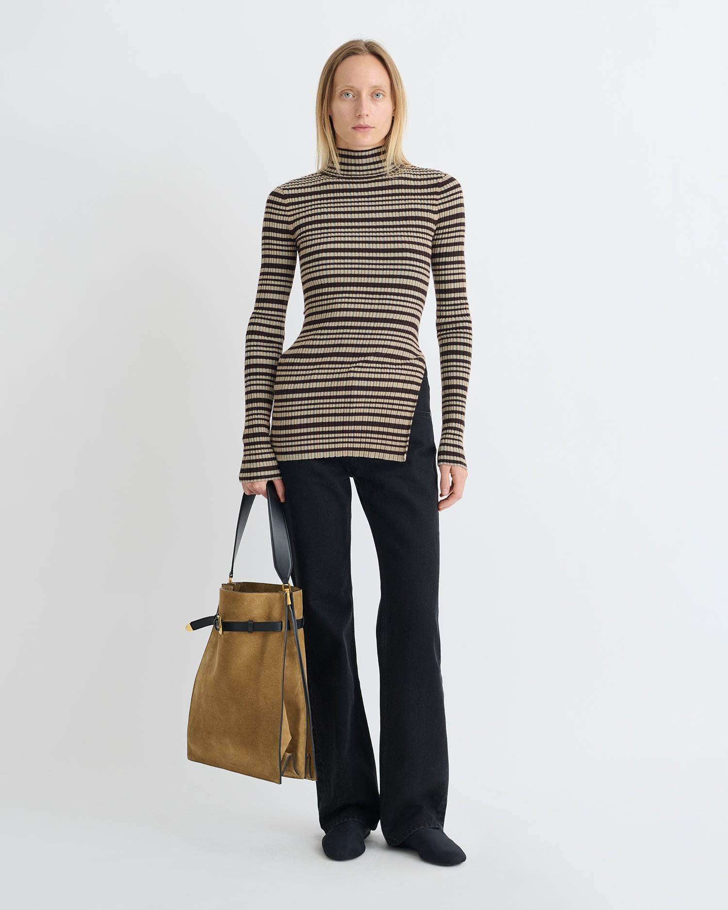 Fine Merino Rib Long Sleeved Top - 4