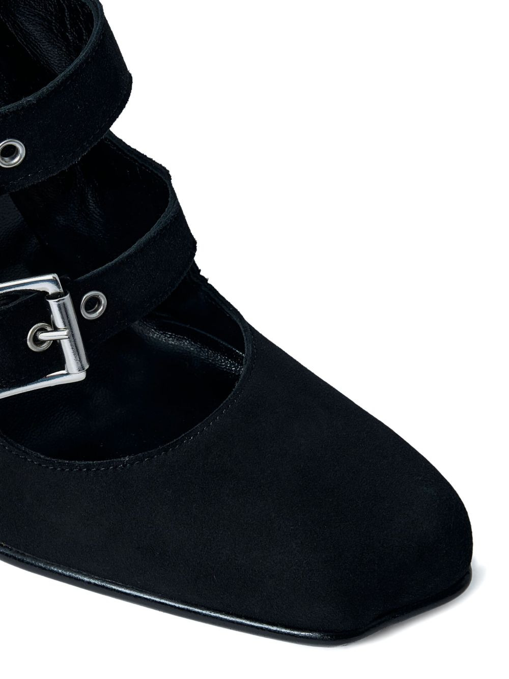 90mm buckle-strap heeled pumps - 4
