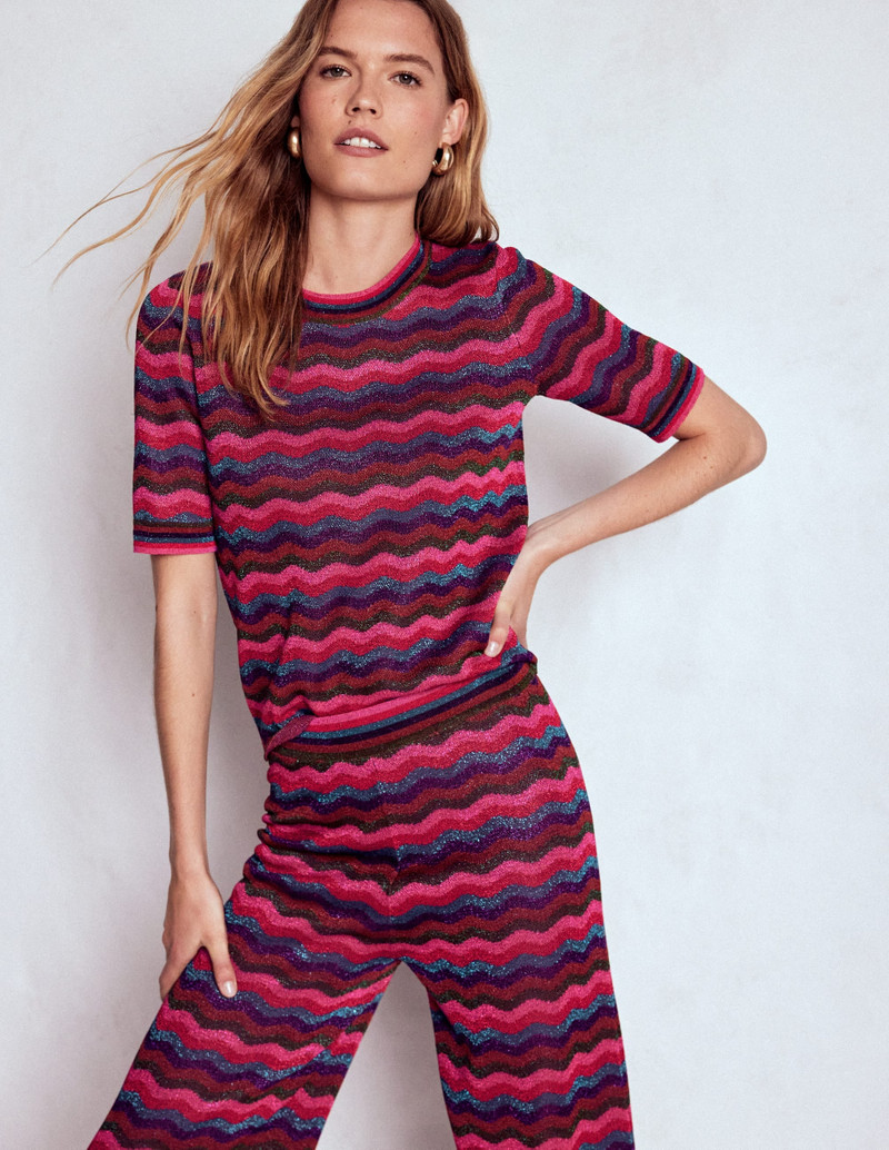 Jacquard Knitted T-Shirt-Multi 6