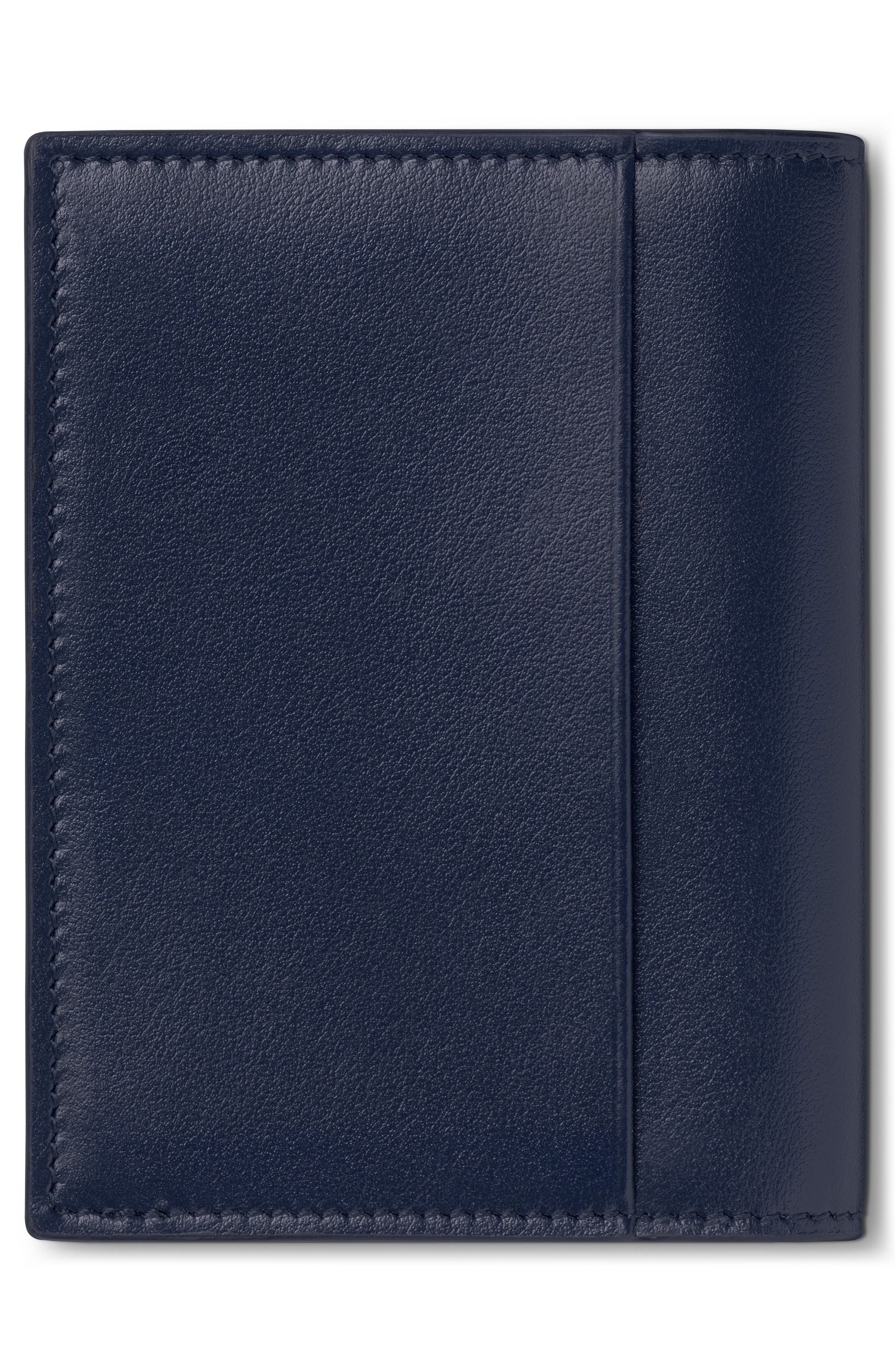 Montblanc Meisterstück Leather Card Case in Ink Blue at Nordstrom - 4