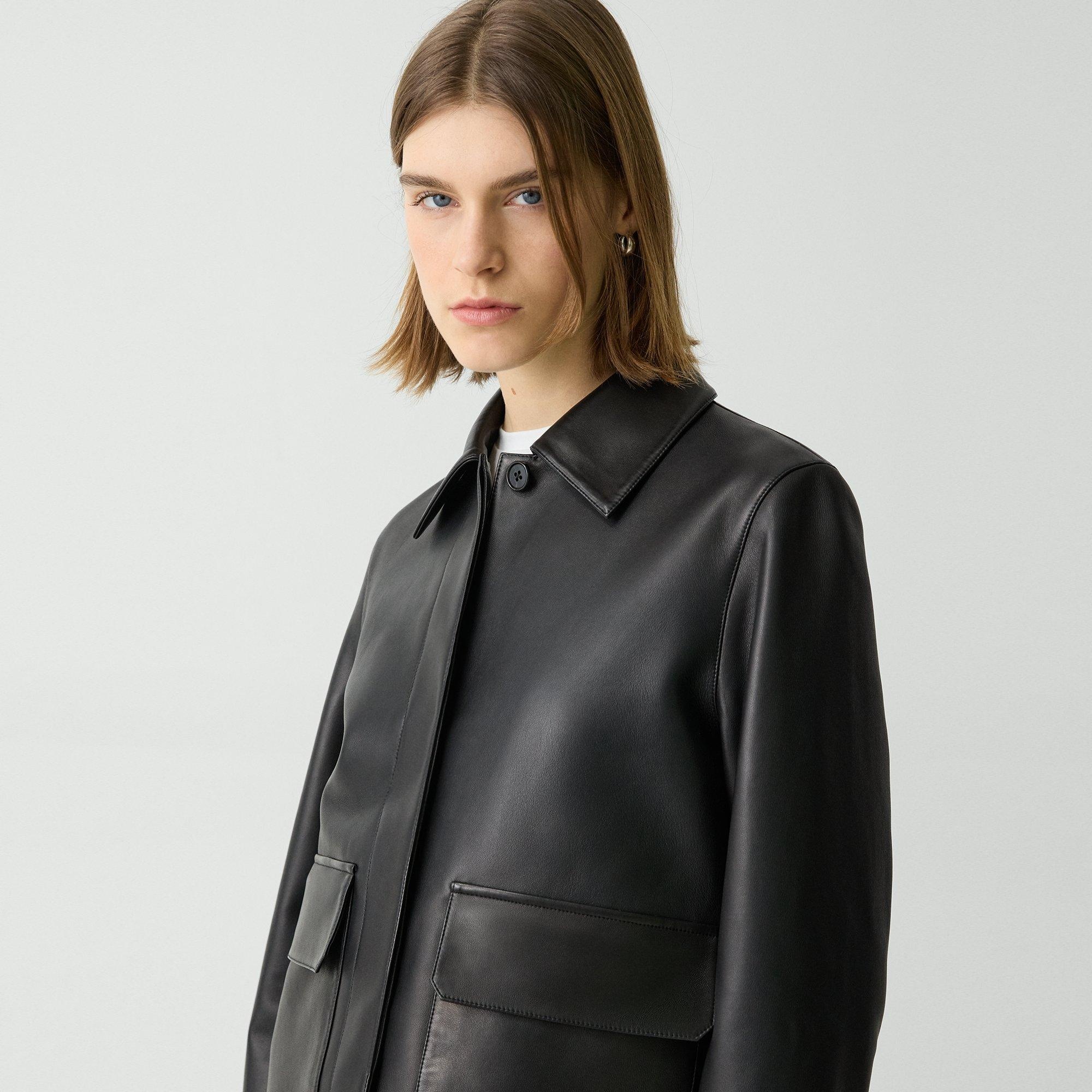 Boxy Jacket in Leather - 5