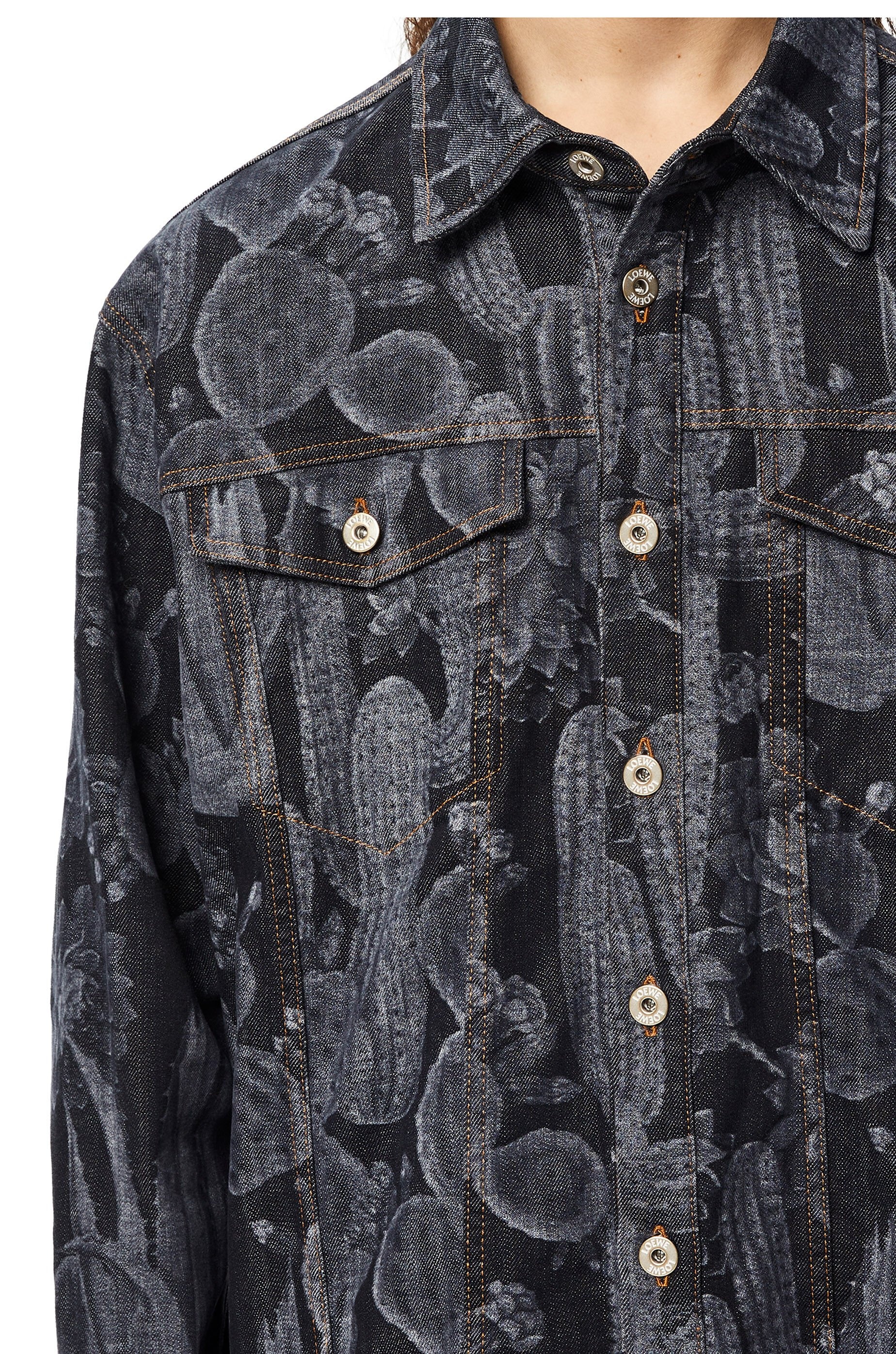 Cactus print overshirt in cotton - 5