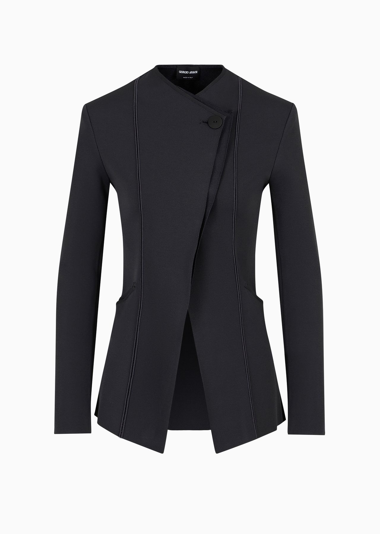 Single-breasted, viscose-blend jacket - 1