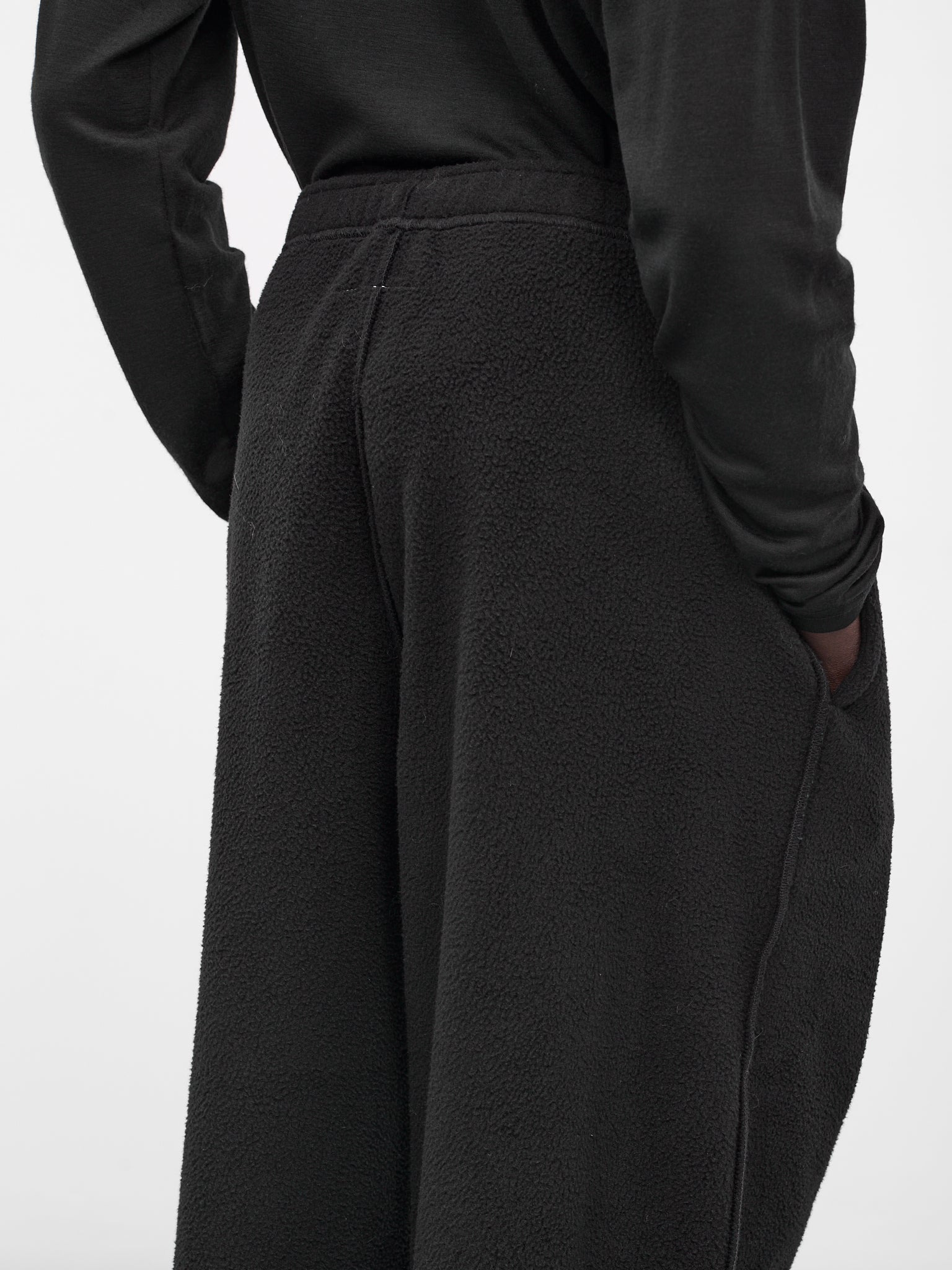 Black Fleece Flared Sweatpants - 5