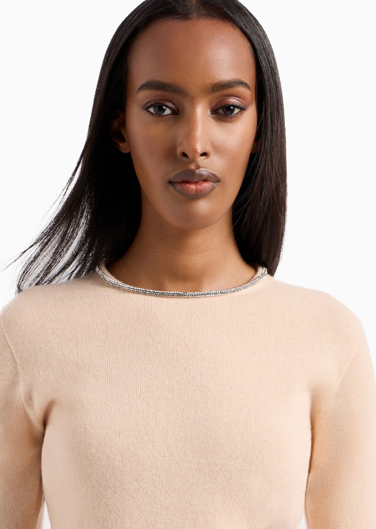 Cashmere cropped crew-neck jumper - 5
