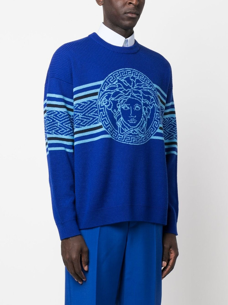 Medusa striped jacquard jumper 3