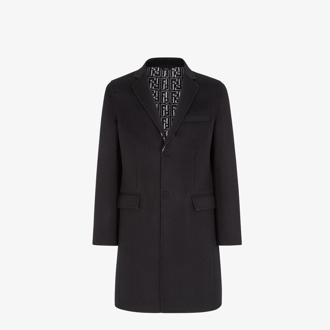Black wool coat - 1