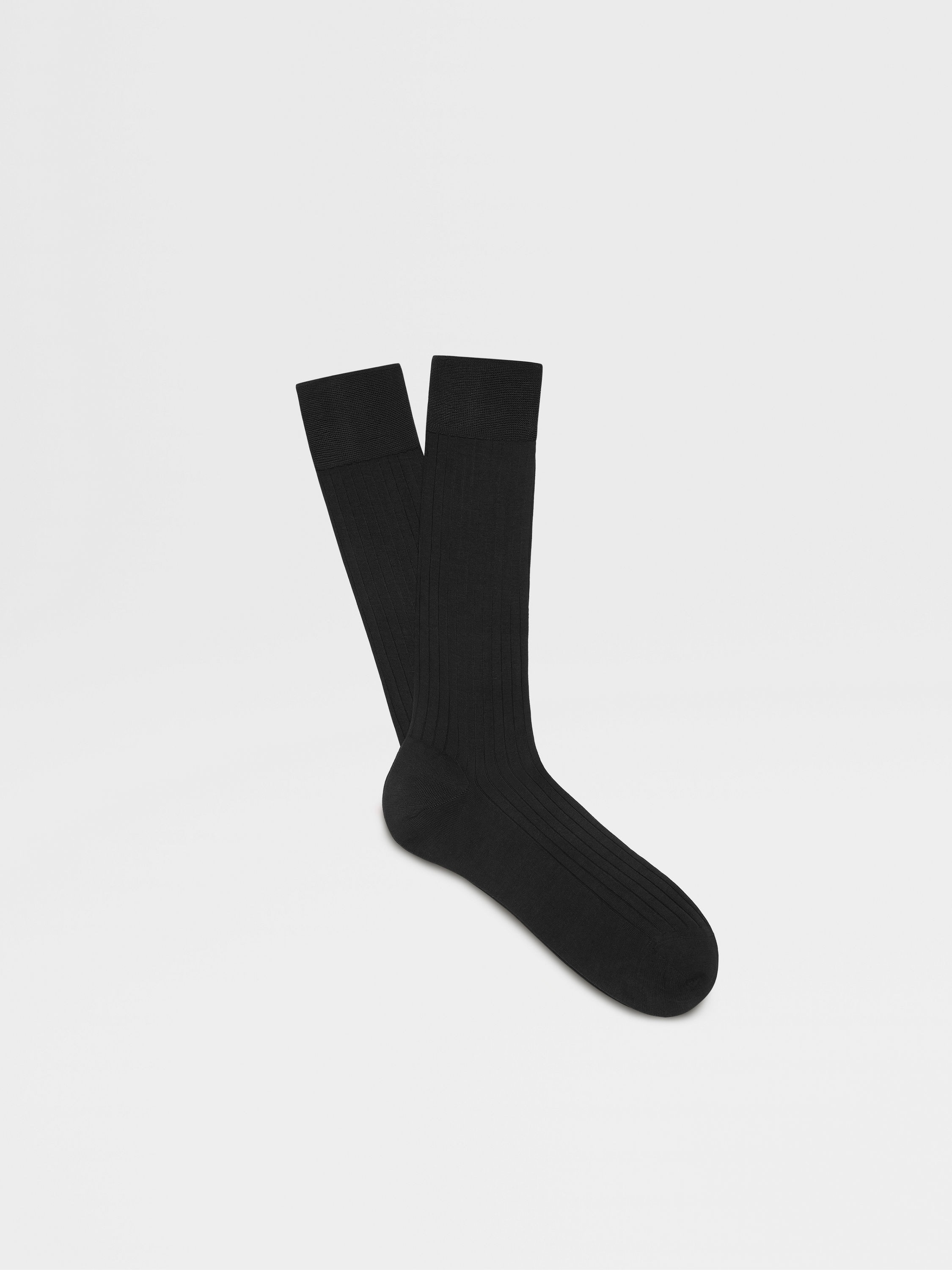 BLACK COTTON SOCKS - 1